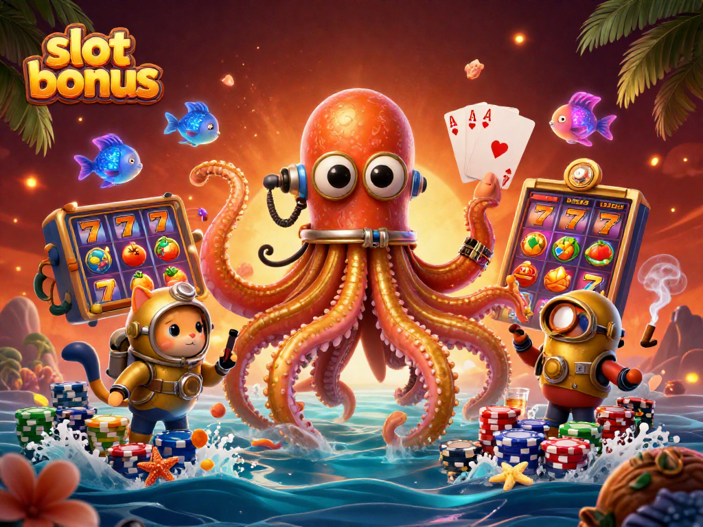 Experience the thrill of winning with slot bonus in this vibrant casino scene!