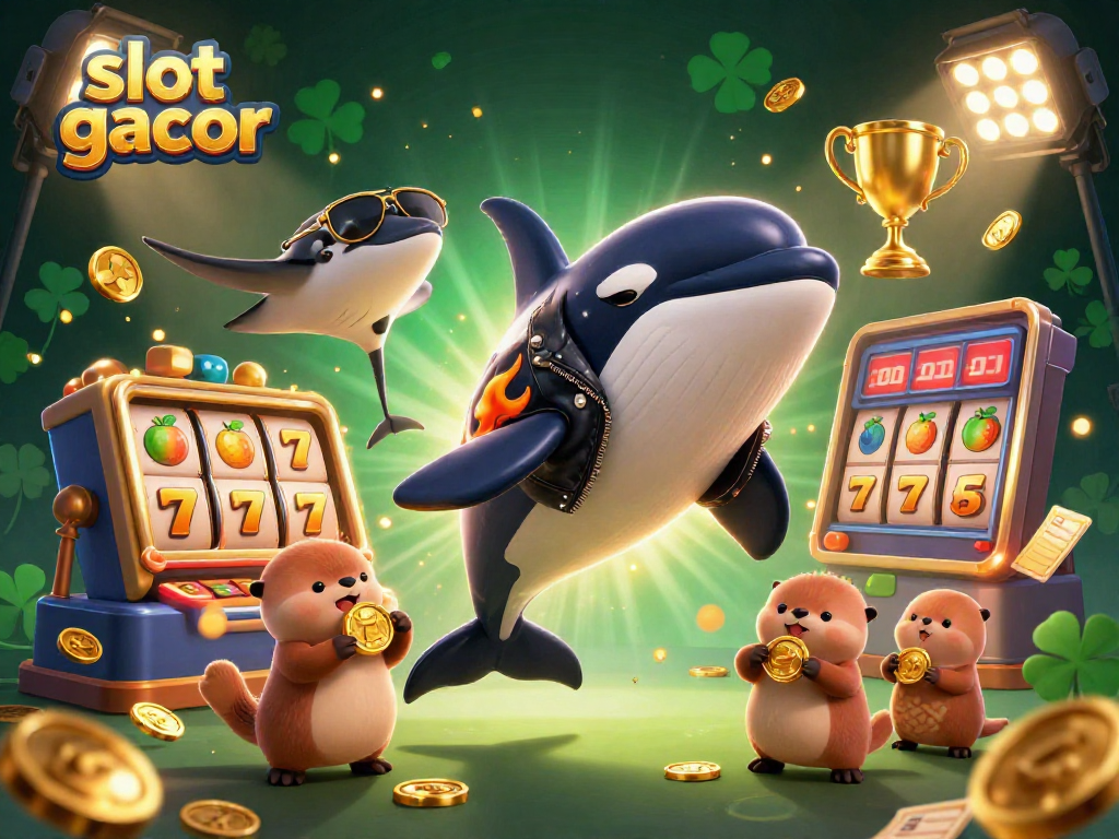 Experience big wins at slot gacor with an exciting 3D casino scene featuring vibrant characters and thrilling details.