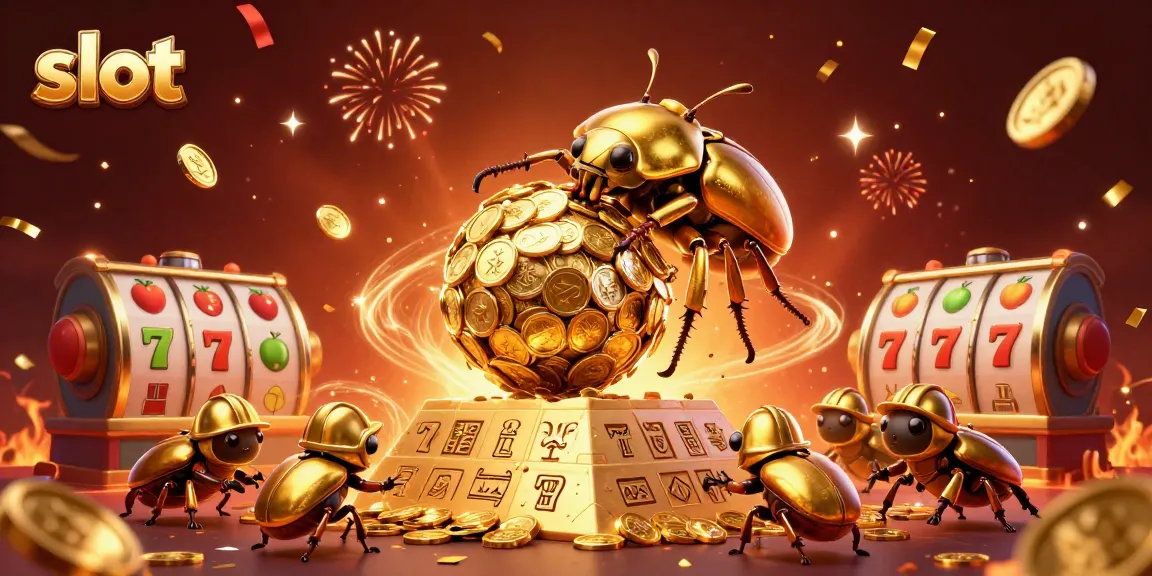 Spin the slot reels with luck and joy as golden coins and symbols flow in the vibrant scene.