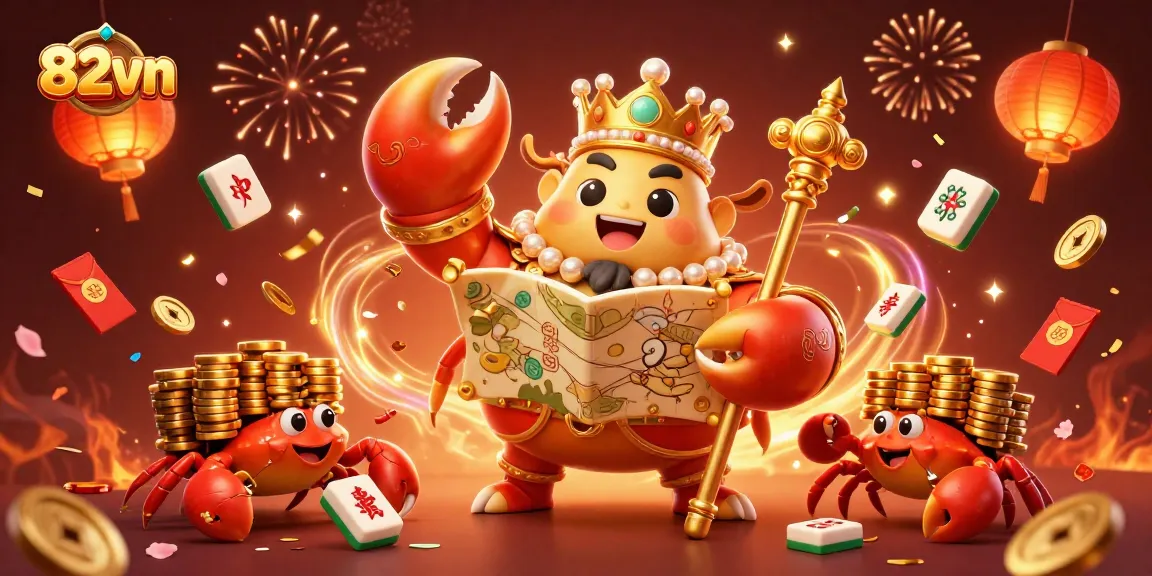 Engage in thrilling gaming at 82vn with golden crab emperor and vibrant casino elements.