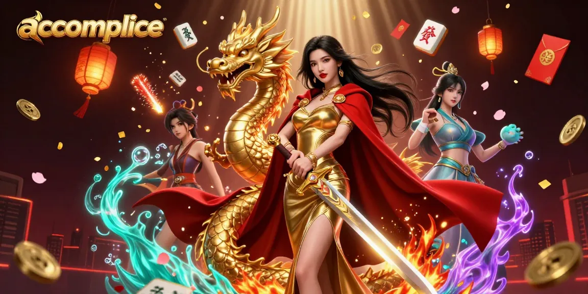 Experience thrilling gaming adventures at Accomplice casino, illustrated with dynamic action and excitement.