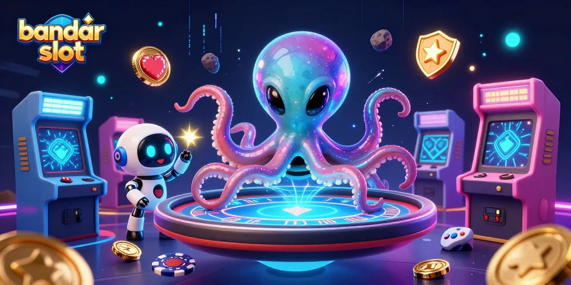 Jelajahi bandar slot dengan ilustrasi luar angkasa yang memikat dan elemen permainan menarik.