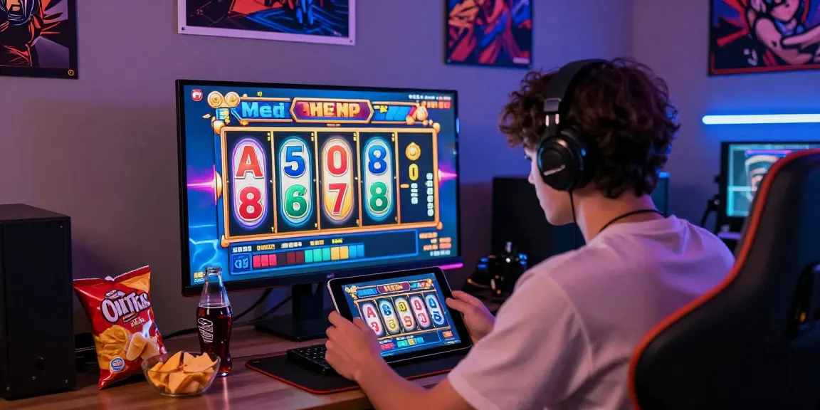 Pengguna menikmati pengalaman bermain toto slot dengan fokus pada permainan slot online yang menarik dan penuh warna.