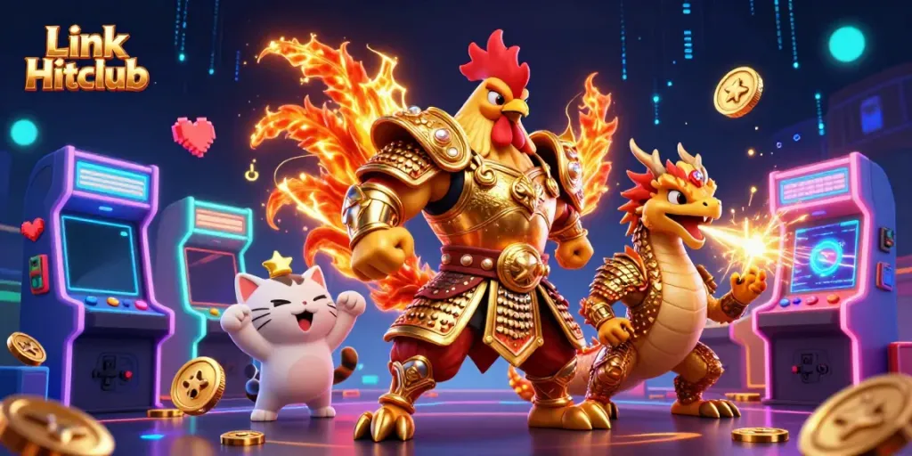 Engage with thrilling gameplay at Link Hitclub featuring vibrant characters and dynamic casino elements.