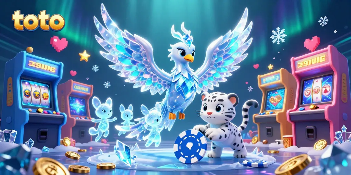 Experience thrilling wins at toto slot games with dynamic ice-themed casino characters.