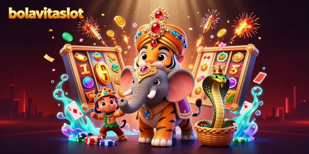 Experience the excitement of bolavitaslot with dynamic slot reels and vibrant casino elements.