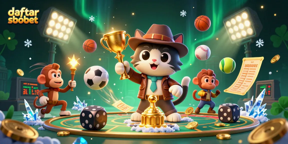 Experience the thrill of daftar sbobet as the archaeologist cat discovers golden artifacts amidst dynamic sports elements.