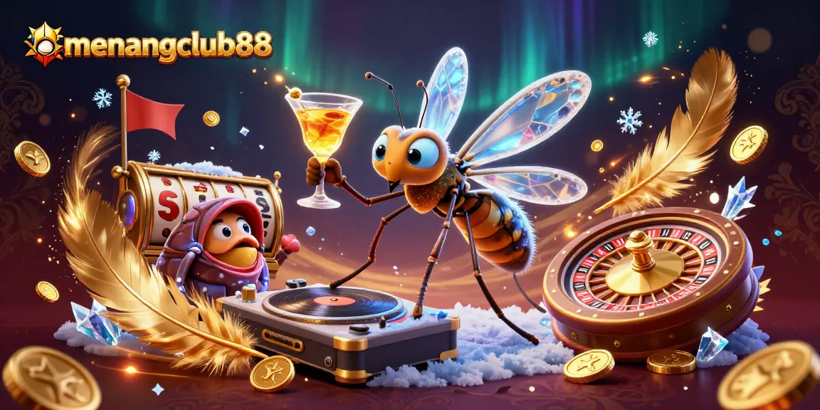 Experience the excitement of menangclub88 with a vibrant casino scene featuring unique characters.