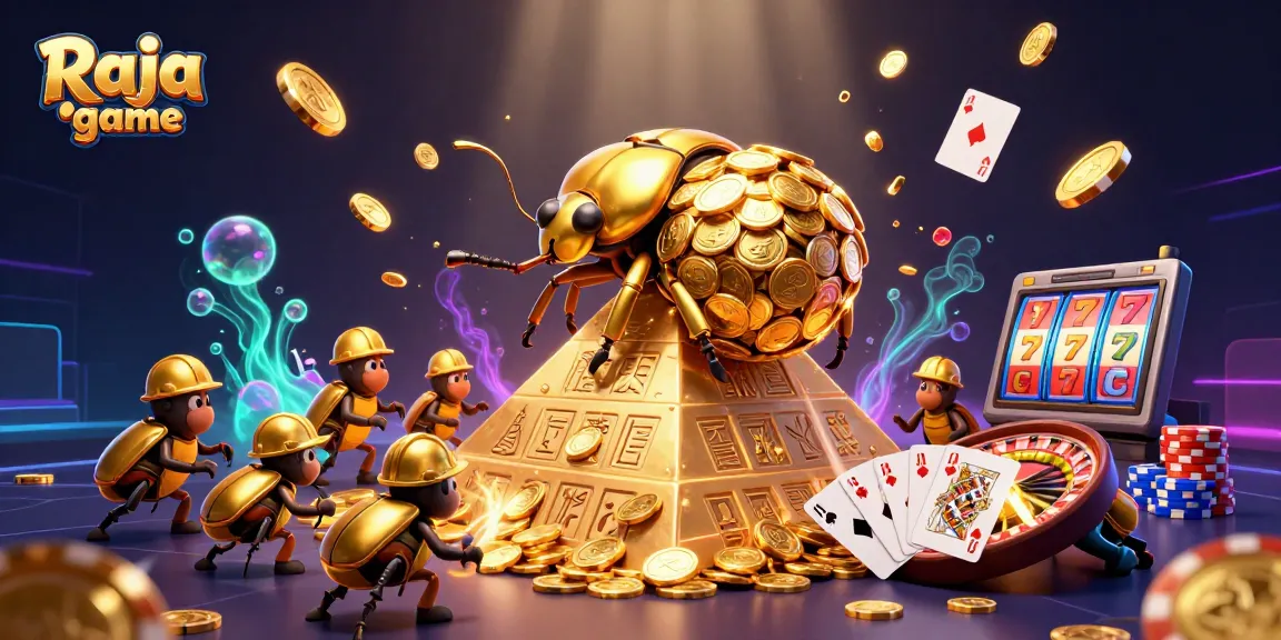 Join the excitement of the Raja game with vibrant symbols, golden coins, and thrilling casino experiences.
