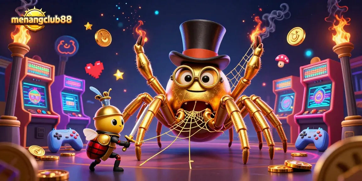 Experience a thrilling gaming adventure with menangclub88 in this vibrant 3D casino scene.
