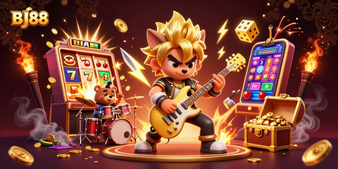 BJ88 showcases thrilling casino gameplay with vibrant characters and dynamic gaming elements.