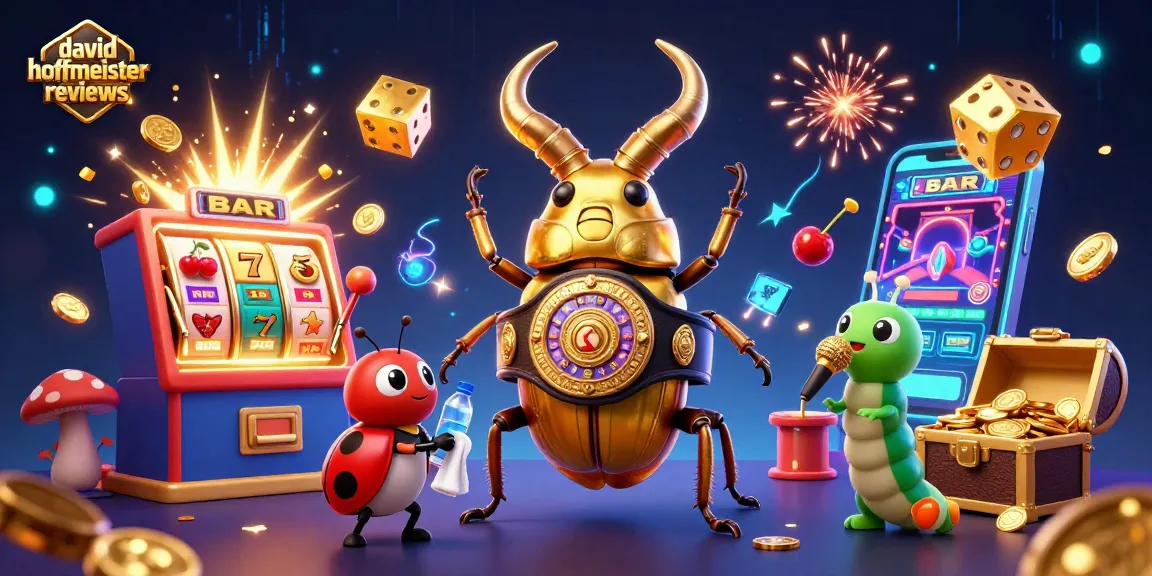 Explore the vibrant david hoffmeister reviews scene with dynamic casino symbols and lively characters.
