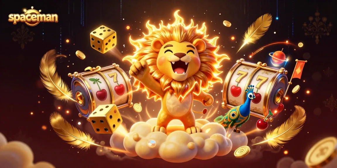 Spin the reels and win with Spaceman in this animated slot game scene.