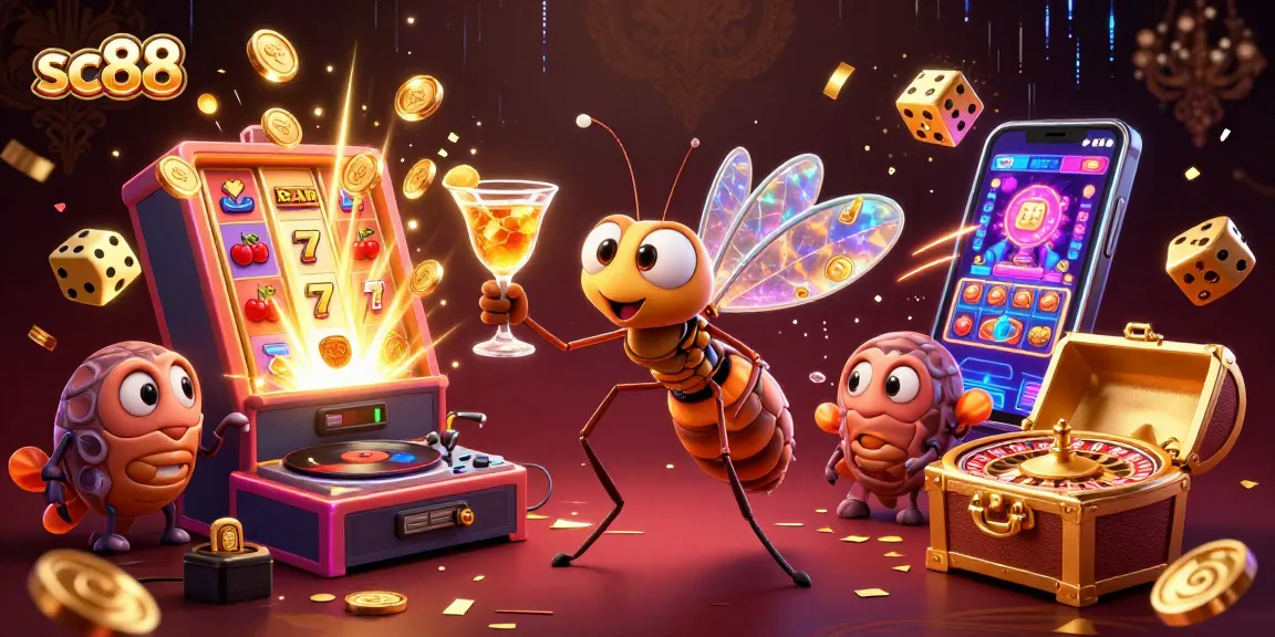 Experience the thrills of sc88 casino with an engaging 3D illustration featuring vibrant characters and exciting game elements.