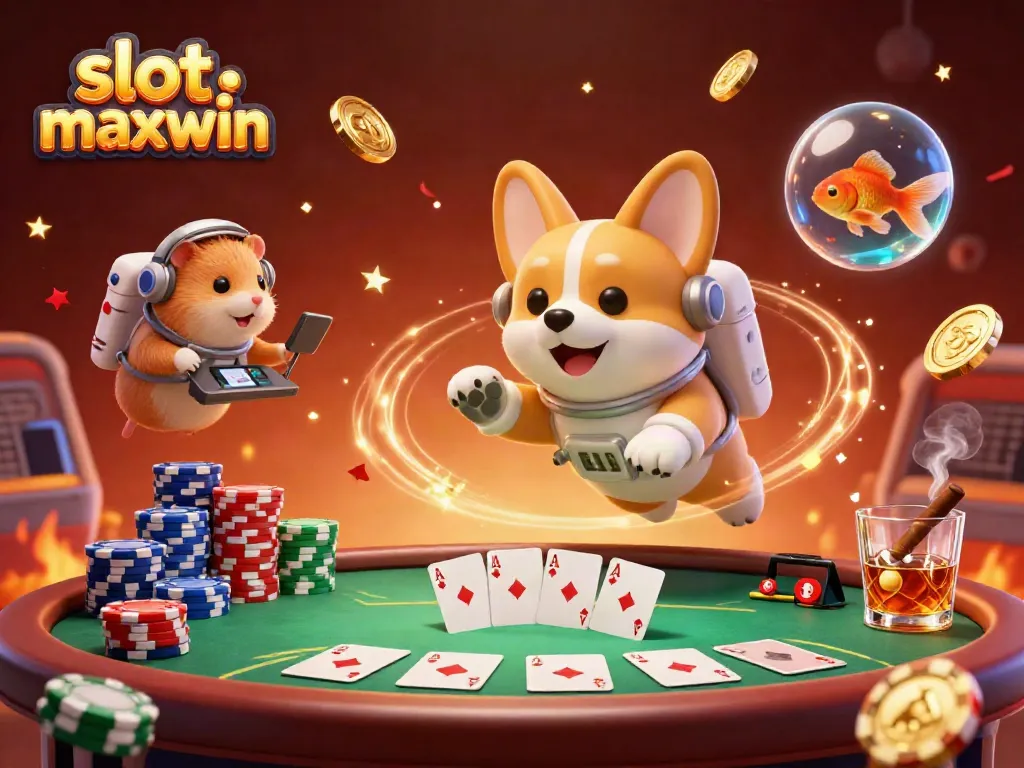 Mainkan slot maxwin dalam kasino luar angkasa yang penuh selama permainan seru dengan karakter berwarna-warni.