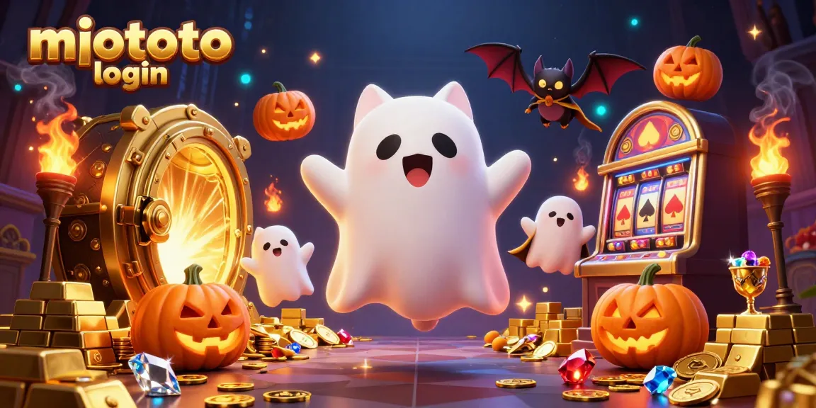 Experience the thrill of miototo login with a ghost cat unlocking riches in a haunted casino.