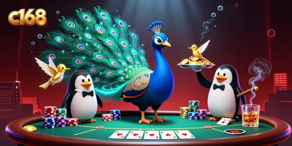 Engage with c168's thrilling poker scene featuring vibrant characters and dynamic casino elements.