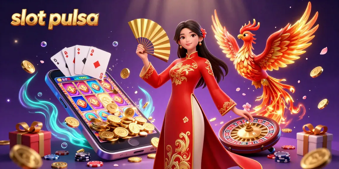 Experience the excitement of slot pulsa with colorful slot games amidst stunning 3D visuals and lively characters.