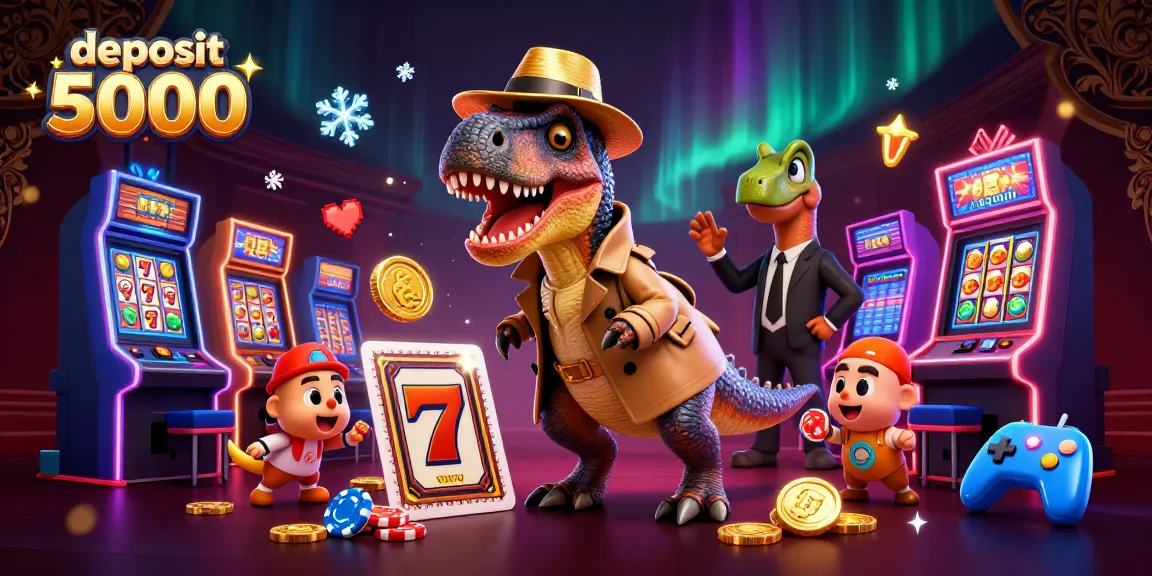 Spin to win at deposit 5000 slots with a velociraptor card counter sneaking in at the casino.