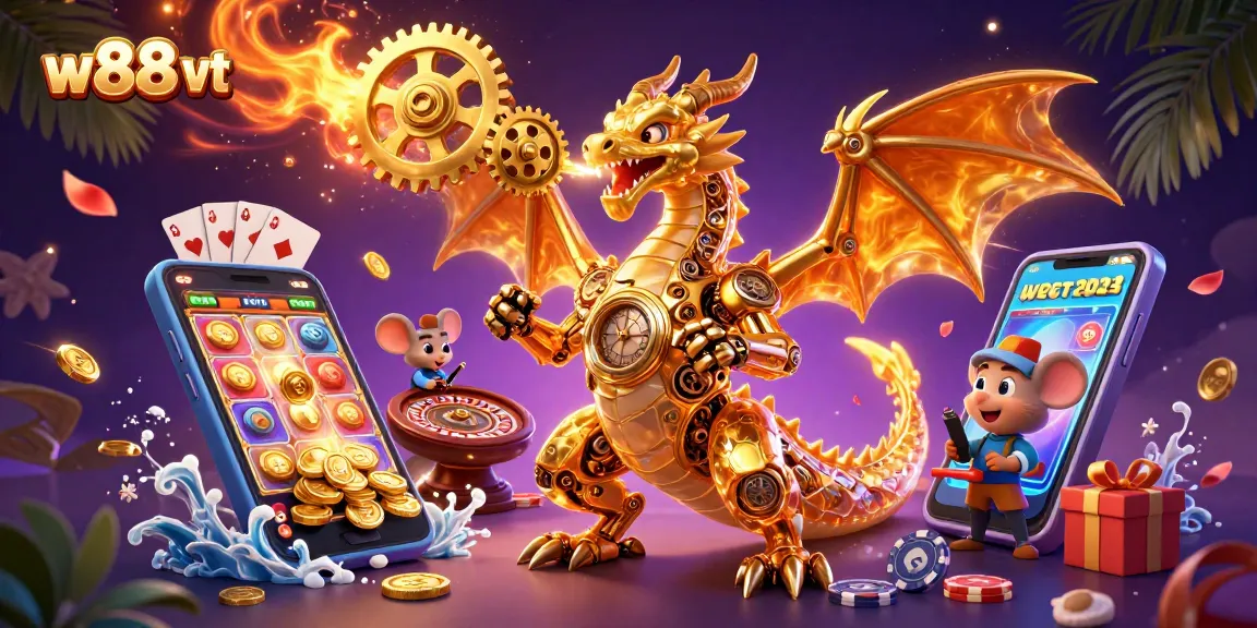 Chơi game slot hấp dẫn tại w88 vt với rồng vàng kỳ thú và trò chơi đa dạng.