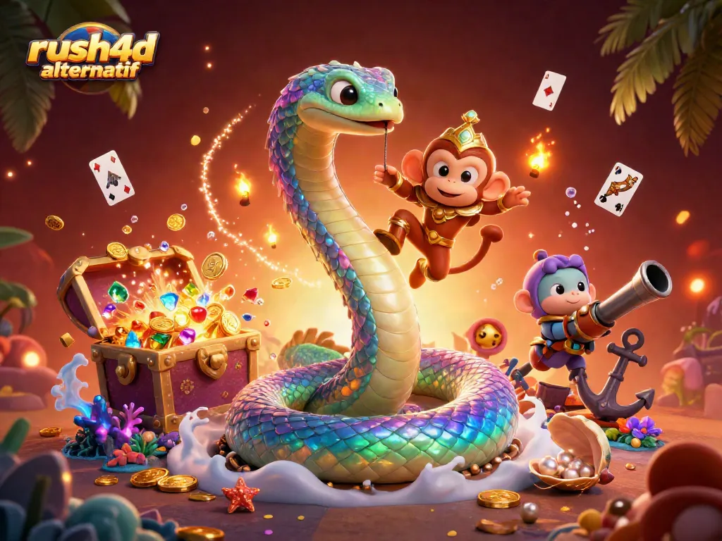 Menangkan permainan dengan rush4d alternatif dalam ilustrasi kasino yang menyenangkan.