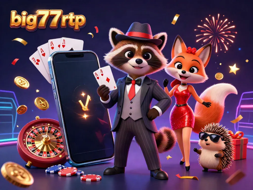 Engage with big777 rtp through a vibrant 3D casino scene featuring charismatic characters and dynamic game elements.