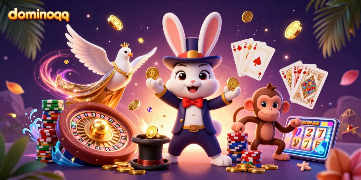 Win big with dominoqq in this vibrant casino scene filled with excitement and fortune.