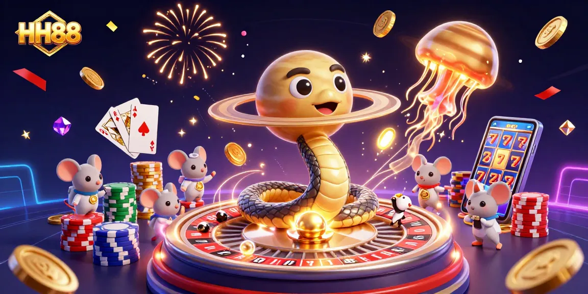 Experience thrilling action at HH88 with tiny astronaut mice betting on a cosmic roulette wheel.