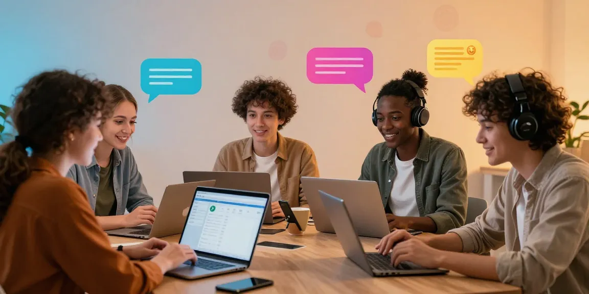 Engaging شات دردشتي scene with diverse users chatting online in a vibrant digital atmosphere.