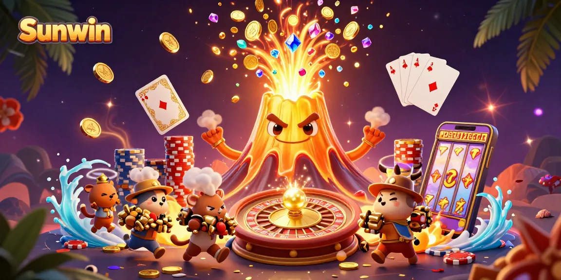 Experience the excitement of Sunwin with dynamic games, golden coins, and thrilling jackpots.