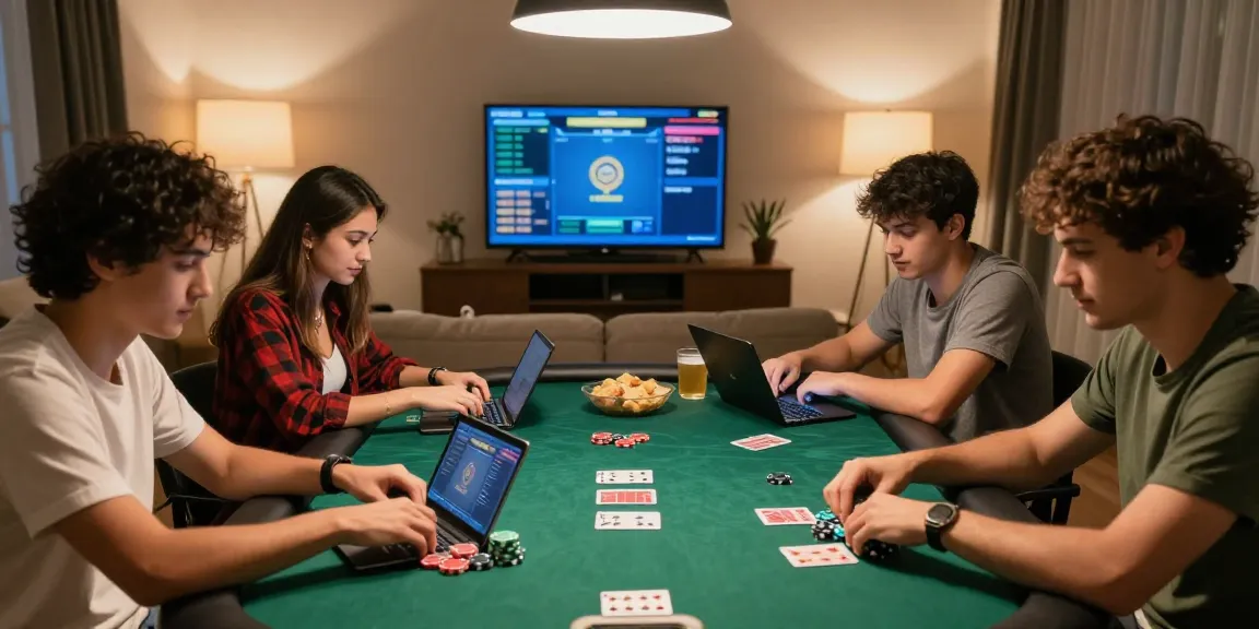 Pengalaman bermain dewapoker online dengan teman-teman di ruangan cozy, penuh semangat dan kebersamaan.