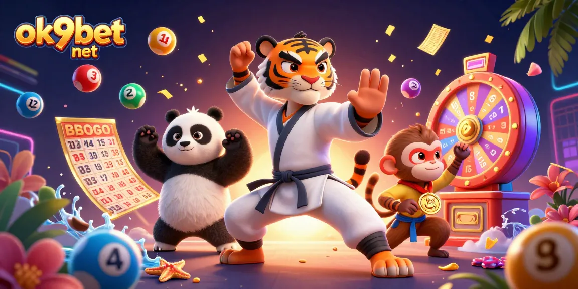 Experience engaging lottery gameplay with ok9bet net, featuring dynamic characters and exciting game elements.