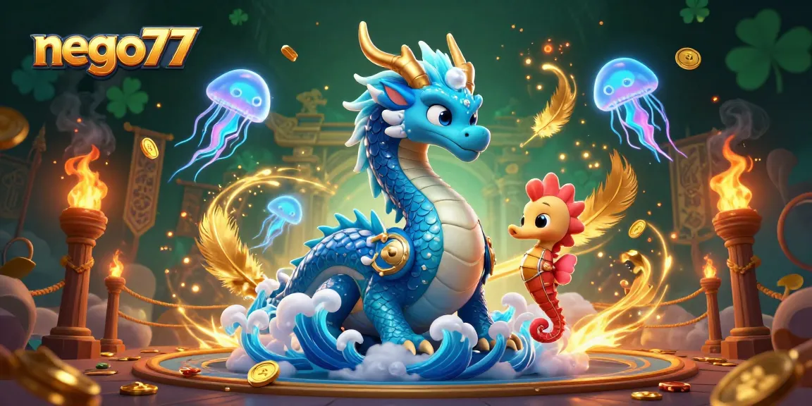 Experience the thrilling play at nego77 with vibrant characters in a dynamic casino scene.