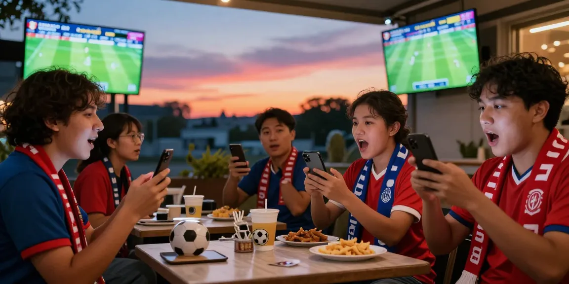 Fans engaging in a live soccer match at a café, highlighting the source of excitement in sports watching.