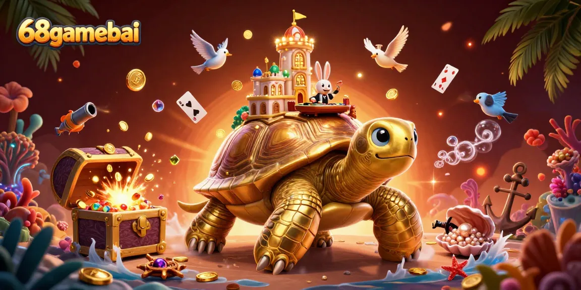Experience thrilling game action at 68gamebai with a vibrant casino-themed scene filled with gold coins.