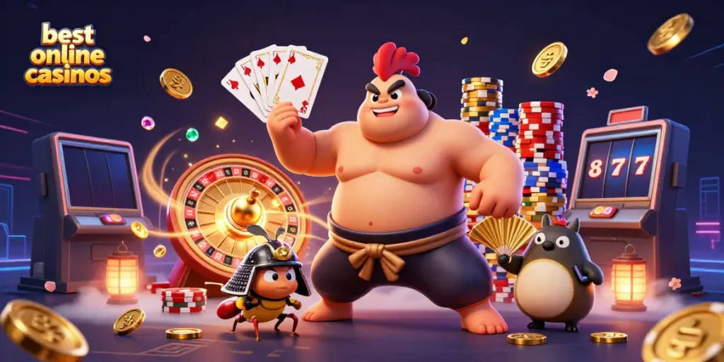 Experience thrilling gameplay with the best online casinos featuring vibrant 3D characters and casino elements.