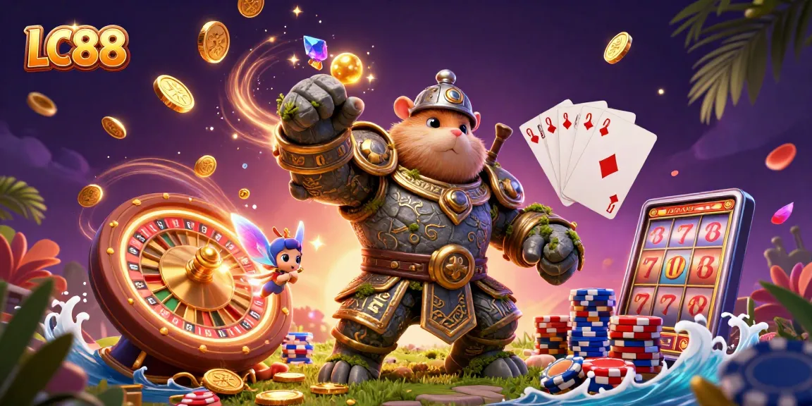 Experience thrilling gaming at LC88 with magical creatures in a vibrant casino adventure.