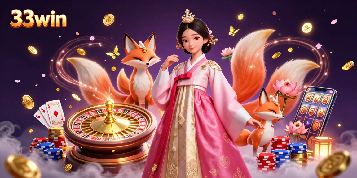 Experience winning thrills at 33win with captivating gaming elements and vibrant casino imagery.