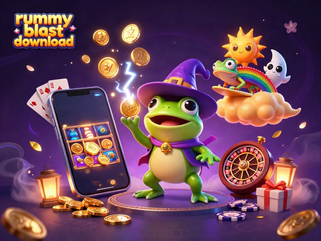 Experience thrilling gameplay with Rummy Blast download, vibrant characters, and dynamic casino elements.